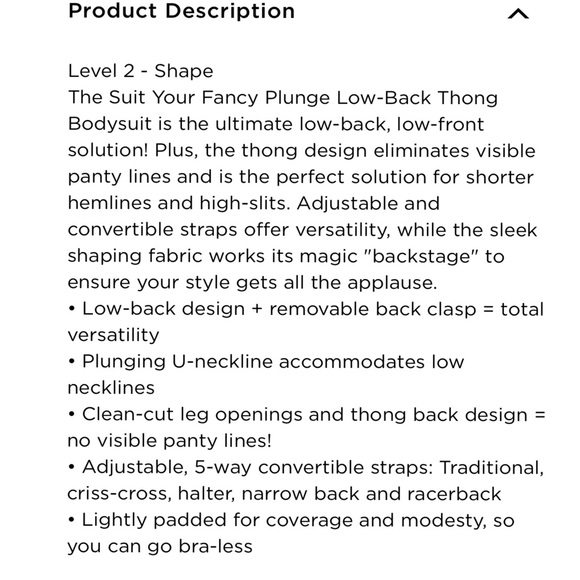 FEELINGIRL THONG SHAPEWEAR BODYSUIT TIMMY CONTROL BODY SHAPER U PLUNGE.SIZE XL - Picture 7 of 9